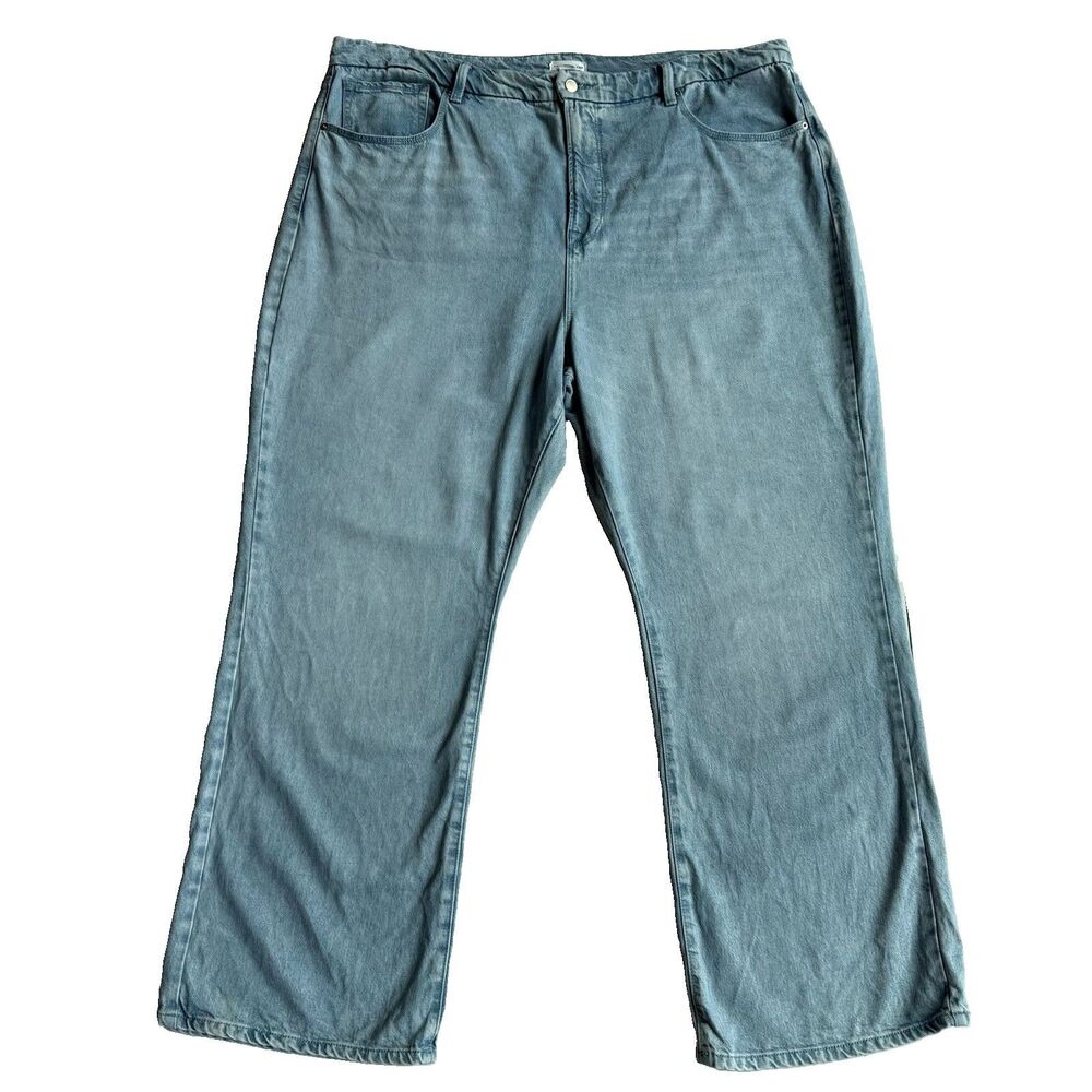 Good American Women's Weightless High-Rise Wide-Leg Jeans Size 20 GNI033 Soft